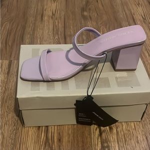 Purple sandal heels